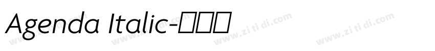 Agenda Italic字体转换